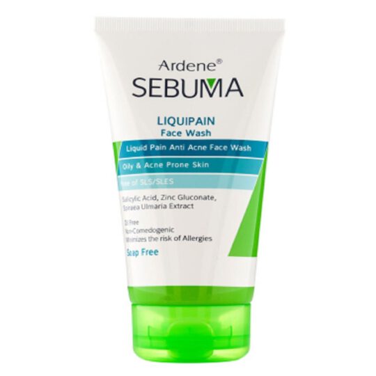 مایع شوینده غیرصابونی Liquipain سبوما مناسب پوست صورت چرب و دارای آکنه 150میل آردن
