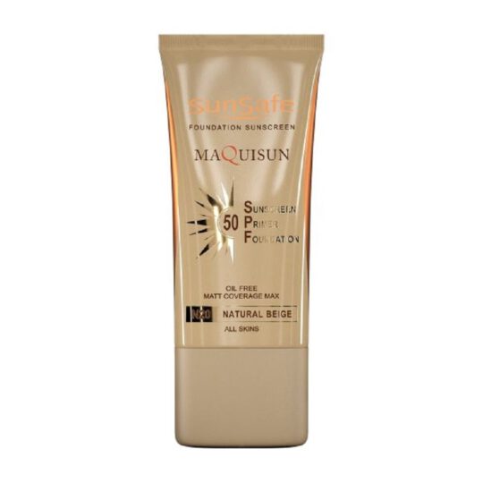 ضد آفتاب کرم‌ پودری بژ وانیلی مکی ‌سان SPF50 سان سیف