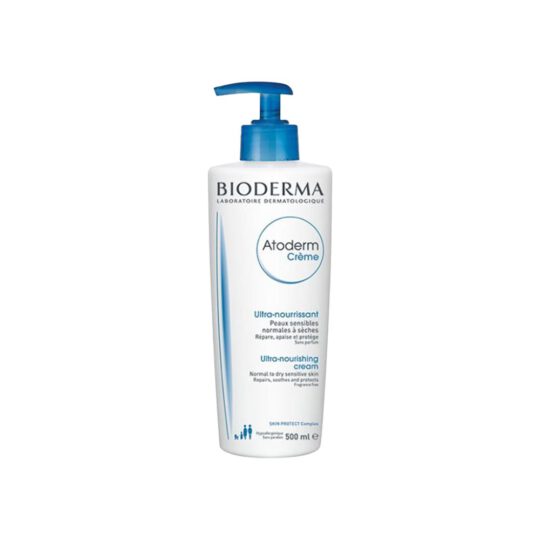 کرم مرطوب کننده پوست بایودرما مدل Atoderm مناسب پوست خشک و معمولی حجم 500 میل
