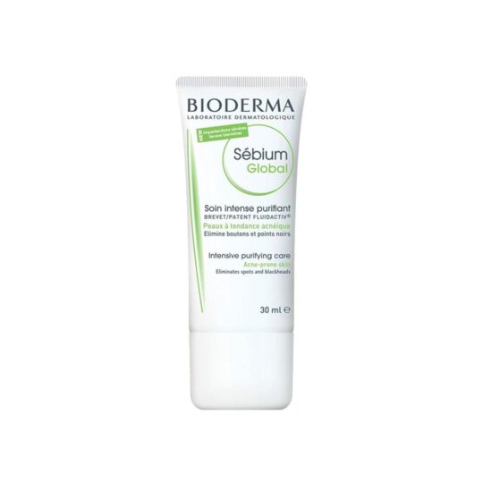 کرم مرطوب کننده و ضد جوش بایودرما مدل Sebium global مناسب پوست چرب و مختلط حجم 30 میل