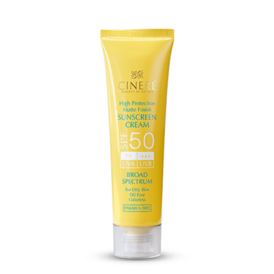 کرم ضد آفتاب +SPF50 بدون رنگ فاقد چربی مناسب پوست چرب سینره
