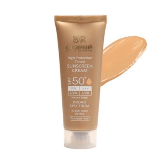 کرم ضد آفتاب رنگی +SPF50 فاقد چربی سینره
