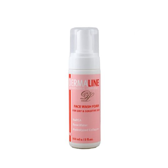 فوم شستشو پوست حساس درمالاین حجم 150ml