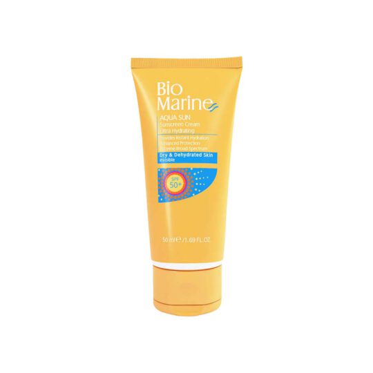 کرم ضد آفتاب رطوبت رسان بایومارین SPF50 مدل AQUA SUN مناسب پوست خشک و دهیدراته حجم 50 میل