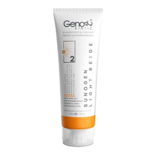 ضد آفتاب بژ روشن 2 پوست چرب SPF50 ژنو