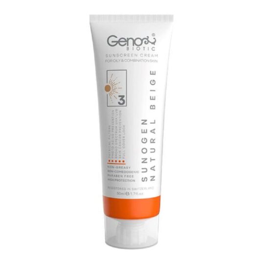 ضد آفتاب رنگ 3طبیعی پوست چرب SPF50 ژنو