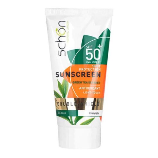 ضد آفتاب دابل شیلد فاقد چربی بی‌رنگ +SPF50چای سبز شون